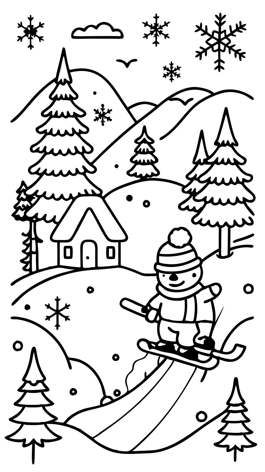 ski coloring pages